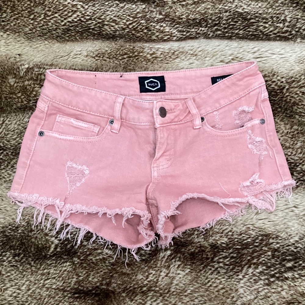 RVCA pink jean shorts. Women’s size 24